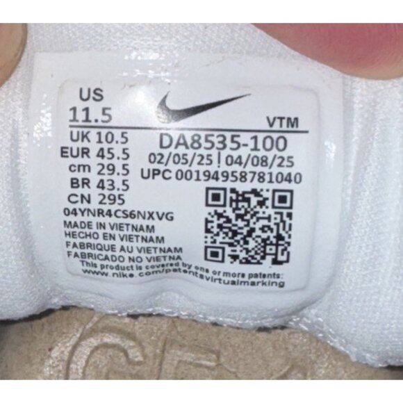 Nike Air Zoom Structure 24 Mens Athletic Running Shoes Size 11.5 White Blue - Picture 8 of 9